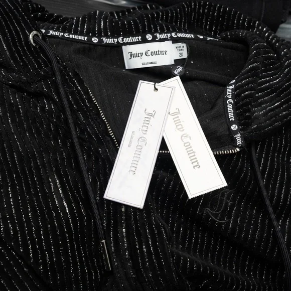 Juicy Couture - Metallic Wale Velour Hoodie - Picture 7 of 8